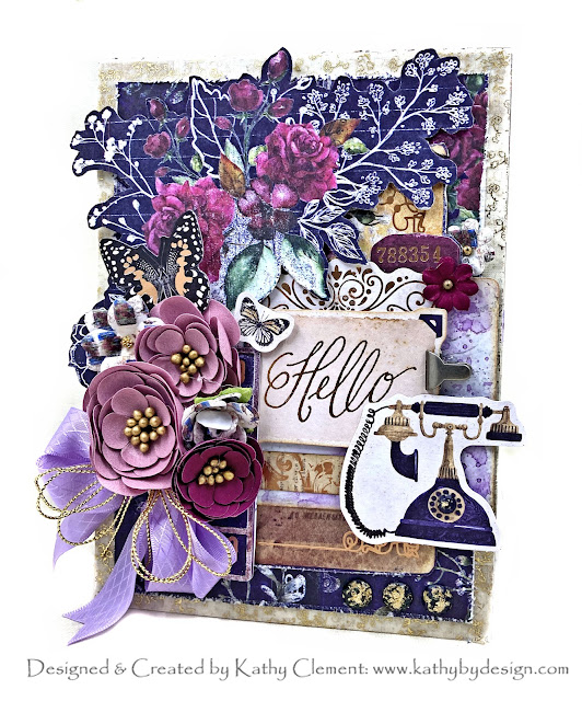 Prima Darcelle Card Folio by Kathy Clement for Really Reasonable Ribbon